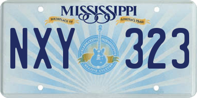 MS license plate NXY323