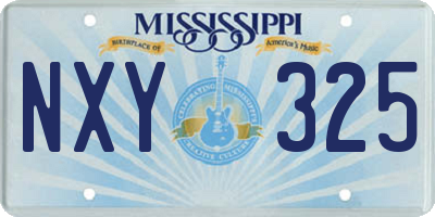 MS license plate NXY325