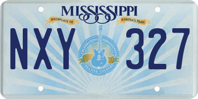 MS license plate NXY327