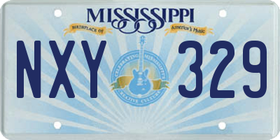 MS license plate NXY329
