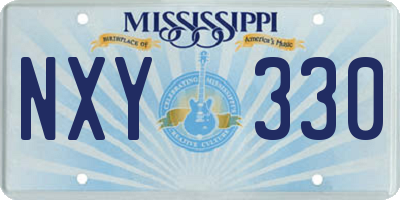 MS license plate NXY330