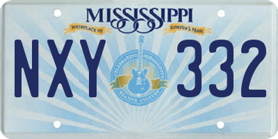 MS license plate NXY332