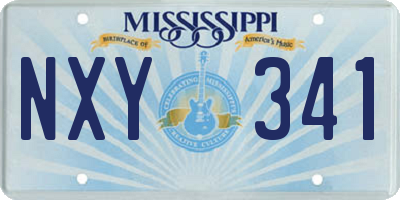 MS license plate NXY341