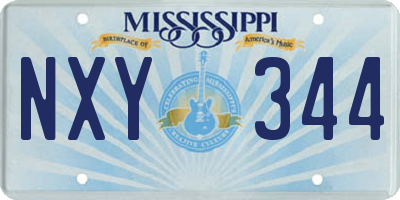MS license plate NXY344