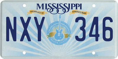 MS license plate NXY346