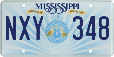 MS license plate NXY348