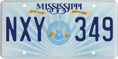 MS license plate NXY349