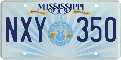 MS license plate NXY350