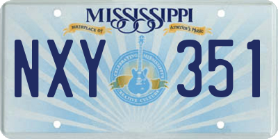 MS license plate NXY351
