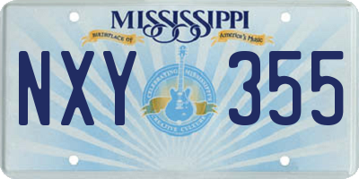 MS license plate NXY355