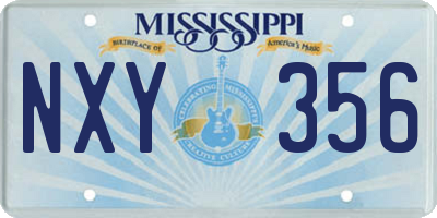 MS license plate NXY356