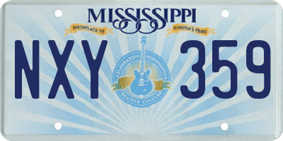 MS license plate NXY359