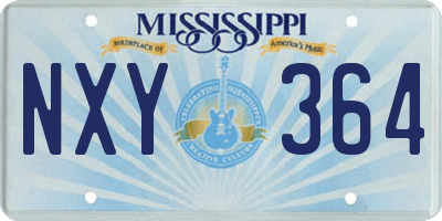 MS license plate NXY364