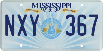 MS license plate NXY367