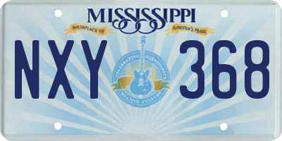 MS license plate NXY368