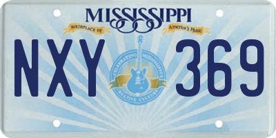 MS license plate NXY369