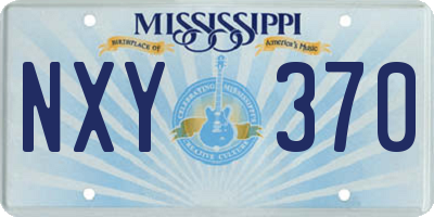 MS license plate NXY370