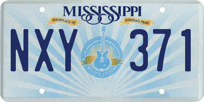 MS license plate NXY371