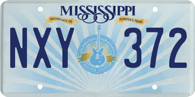 MS license plate NXY372