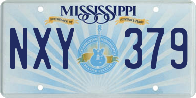 MS license plate NXY379