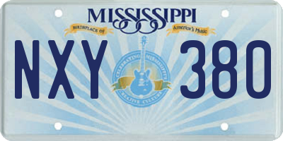 MS license plate NXY380