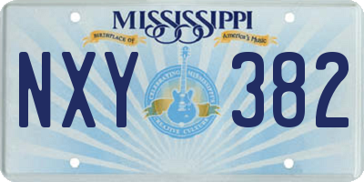 MS license plate NXY382