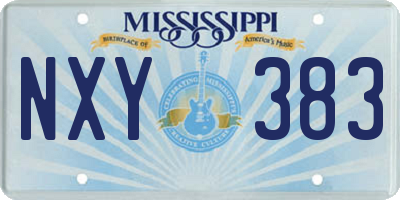 MS license plate NXY383