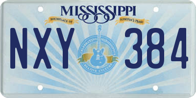 MS license plate NXY384