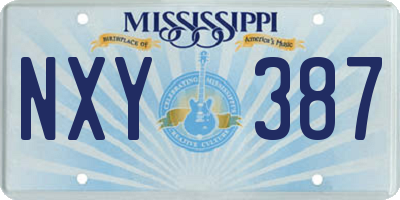 MS license plate NXY387