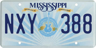 MS license plate NXY388
