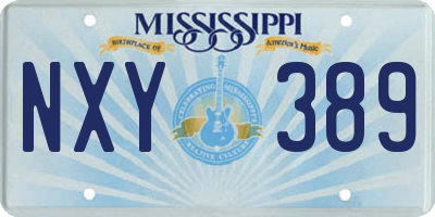 MS license plate NXY389