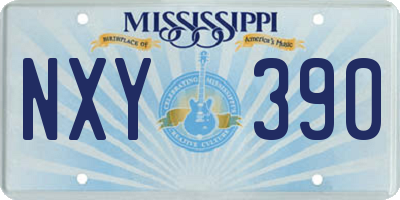 MS license plate NXY390