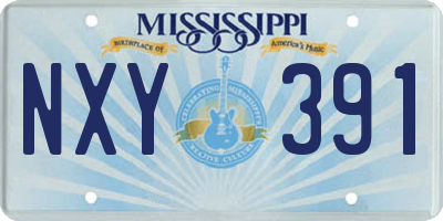 MS license plate NXY391