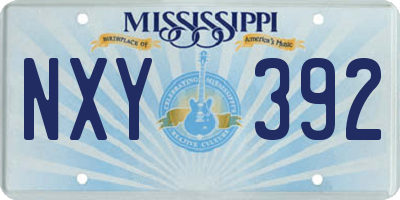 MS license plate NXY392