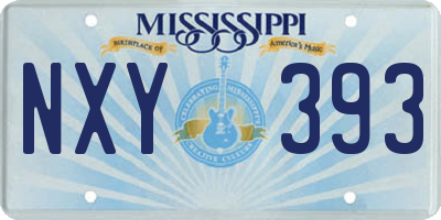 MS license plate NXY393