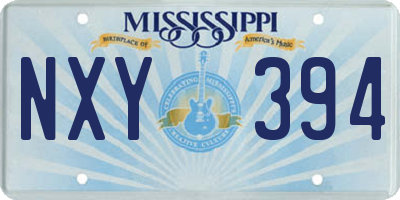 MS license plate NXY394