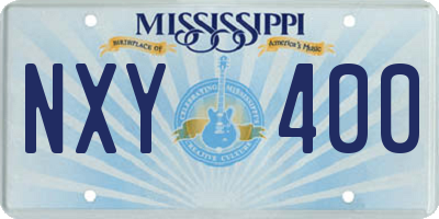 MS license plate NXY400