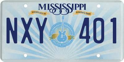 MS license plate NXY401