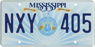 MS license plate NXY405