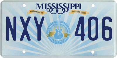 MS license plate NXY406