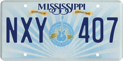 MS license plate NXY407