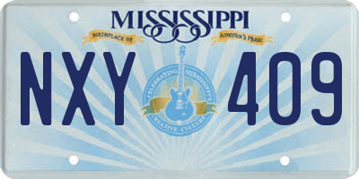MS license plate NXY409