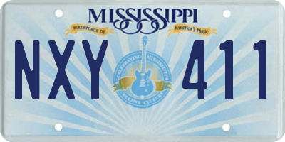 MS license plate NXY411