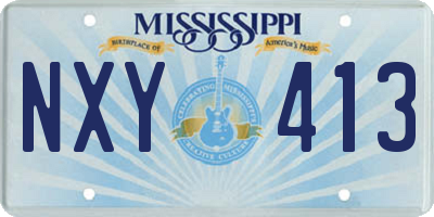 MS license plate NXY413