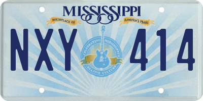 MS license plate NXY414