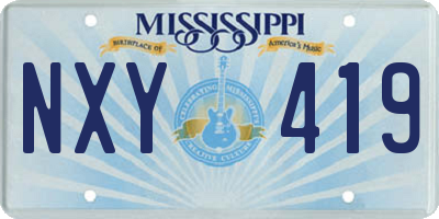 MS license plate NXY419