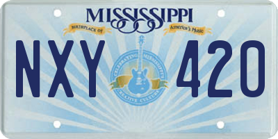MS license plate NXY420