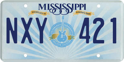 MS license plate NXY421