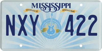 MS license plate NXY422