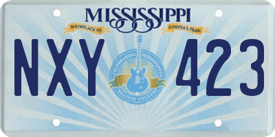 MS license plate NXY423